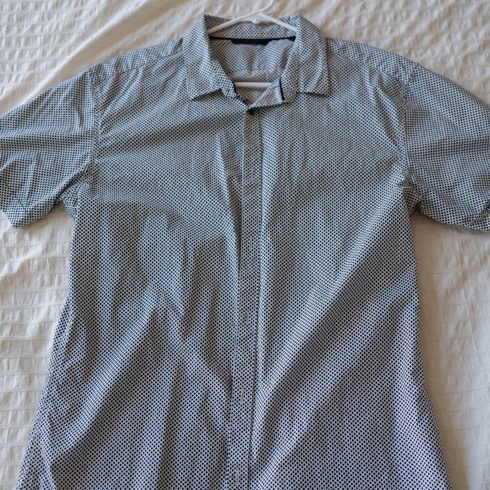 Jack & Jones Button Down Dress Shirt Short Sleeves Size M